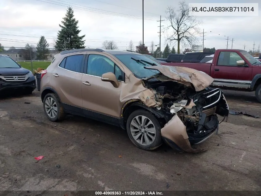 2019 Buick Encore Fwd Preferred VIN: KL4CJASB3KB711014 Lot: 40909363