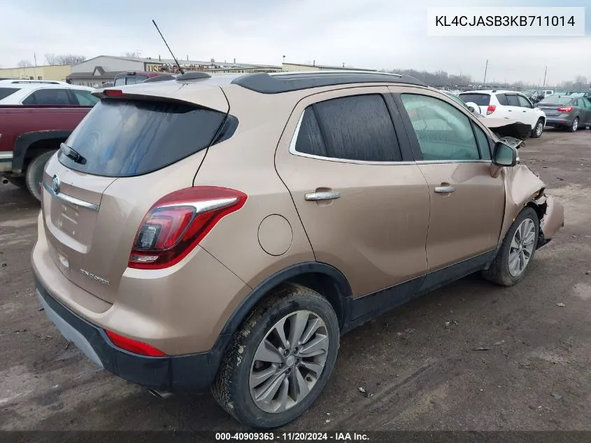 2019 Buick Encore Fwd Preferred VIN: KL4CJASB3KB711014 Lot: 40909363