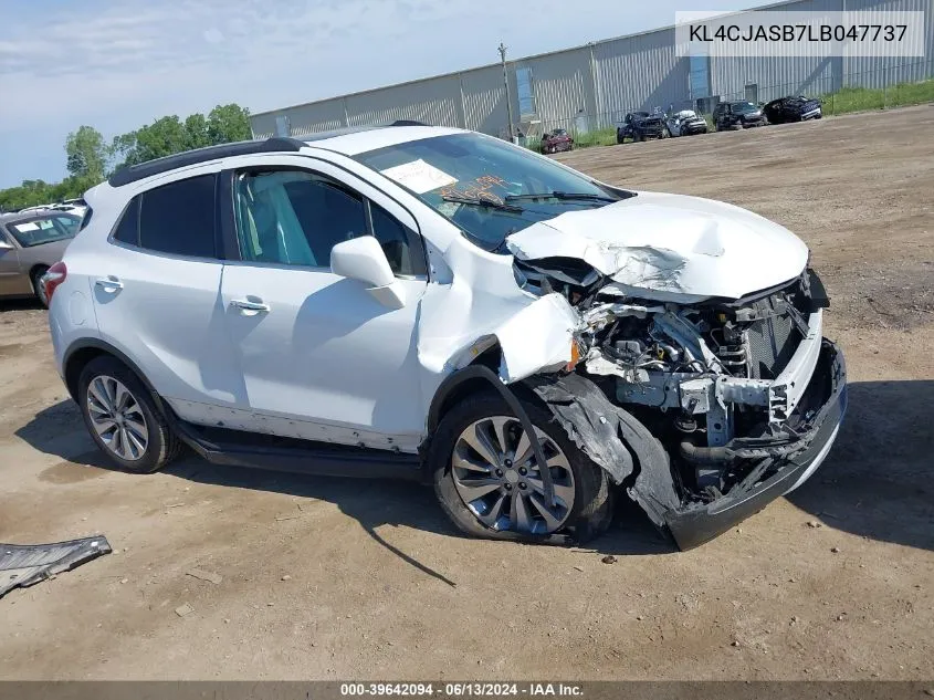 2020 Buick Encore Fwd Preferred VIN: KL4CJASB7LB047737 Lot: 39642094