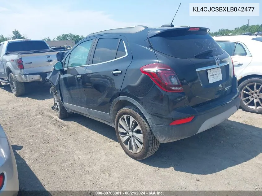 2020 Buick Encore Fwd Essence VIN: KL4CJCSBXLB042477 Lot: 39703381