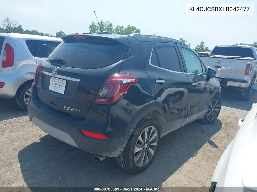 2020 Buick Encore Fwd Essence VIN: KL4CJCSBXLB042477 Lot: 39703381