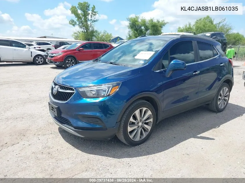 2020 Buick Encore Fwd Preferred VIN: KL4CJASB1LB061035 Lot: 39737438