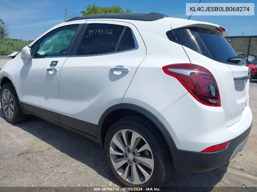 KL4CJESB0LB068274 2020 Buick Encore Awd Preferred