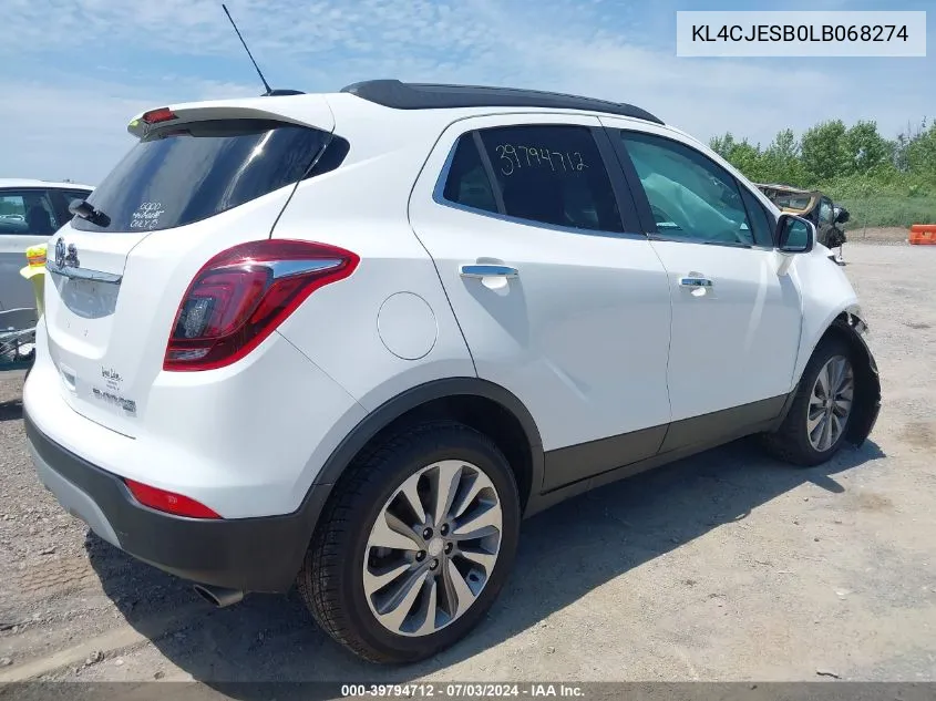 KL4CJESB0LB068274 2020 Buick Encore Awd Preferred