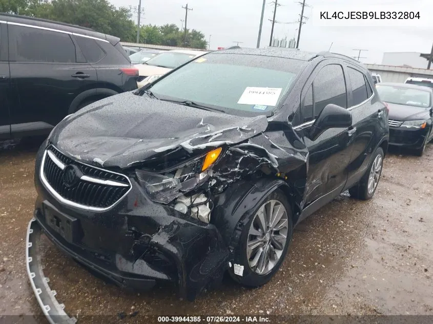 2020 Buick Encore Preferred VIN: KL4CJESB9LB332804 Lot: 39944385