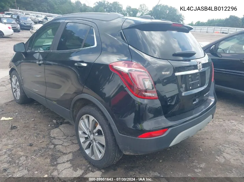 2020 Buick Encore Fwd Preferred VIN: KL4CJASB4LB012296 Lot: 39951643