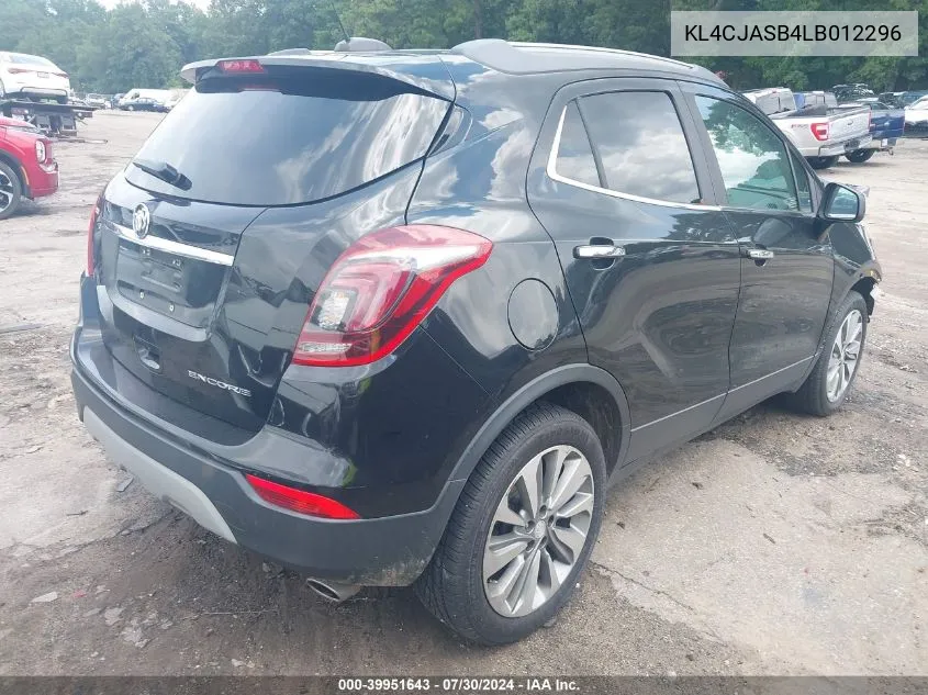 2020 Buick Encore Fwd Preferred VIN: KL4CJASB4LB012296 Lot: 39951643