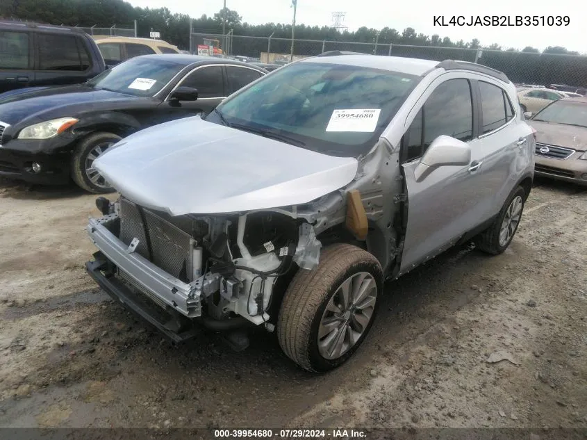 KL4CJASB2LB351039 2020 Buick Encore Preferred