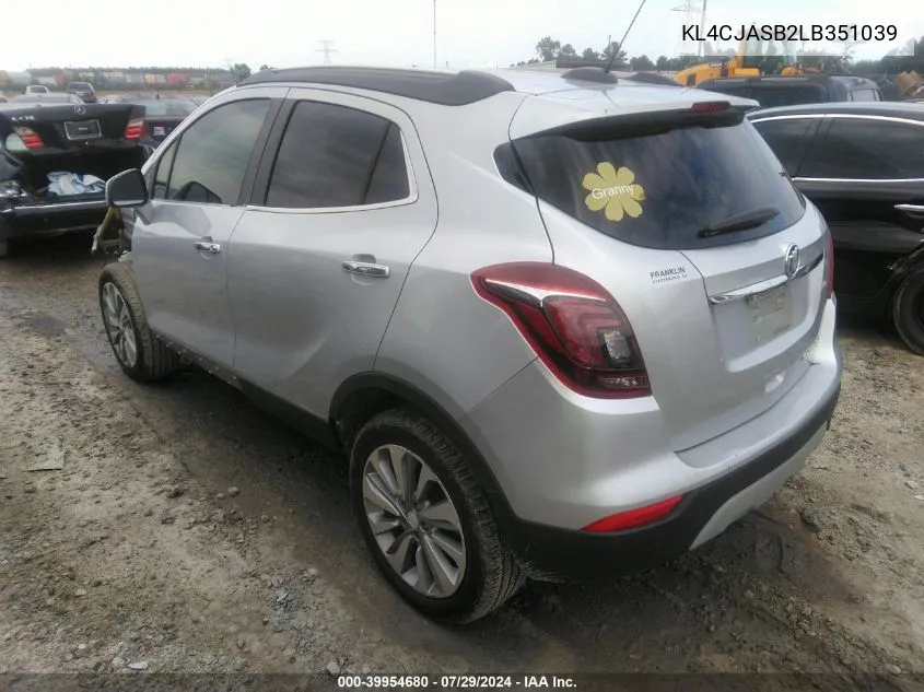 KL4CJASB2LB351039 2020 Buick Encore Preferred