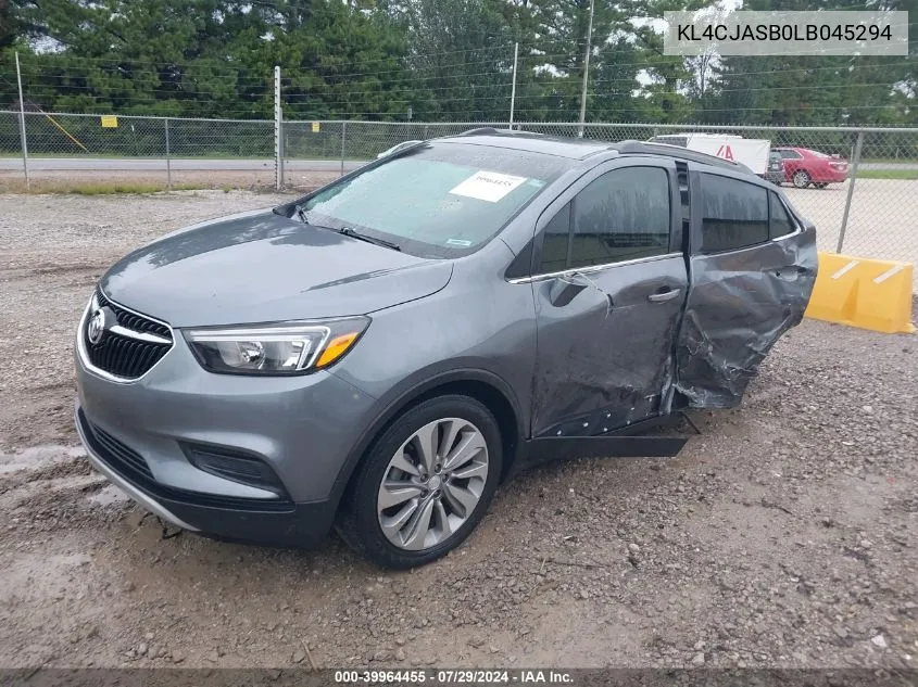 2020 Buick Encore Preferred VIN: KL4CJASB0LB045294 Lot: 39964455