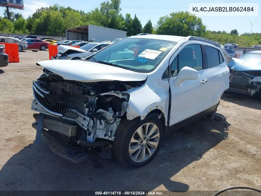 KL4CJASB2LB062484 2020 Buick Encore Fwd Preferred