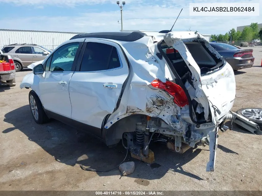 2020 Buick Encore Fwd Preferred VIN: KL4CJASB2LB062484 Lot: 40114718