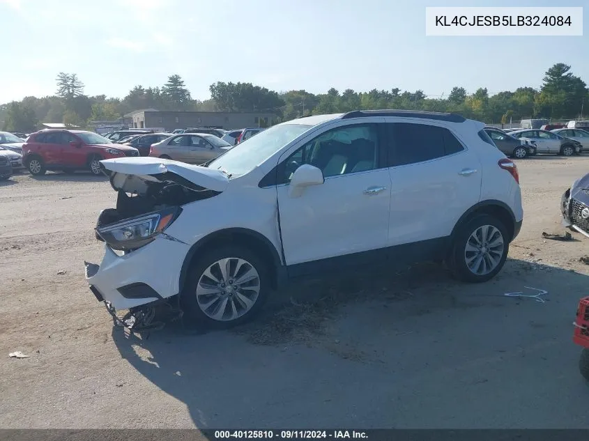 2020 Buick Encore Awd Preferred VIN: KL4CJESB5LB324084 Lot: 40125810