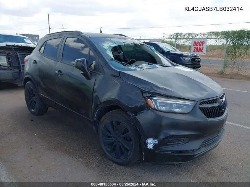 2020 Buick Encore Fwd Preferred VIN: KL4CJASB7LB032414 Lot: 40155534