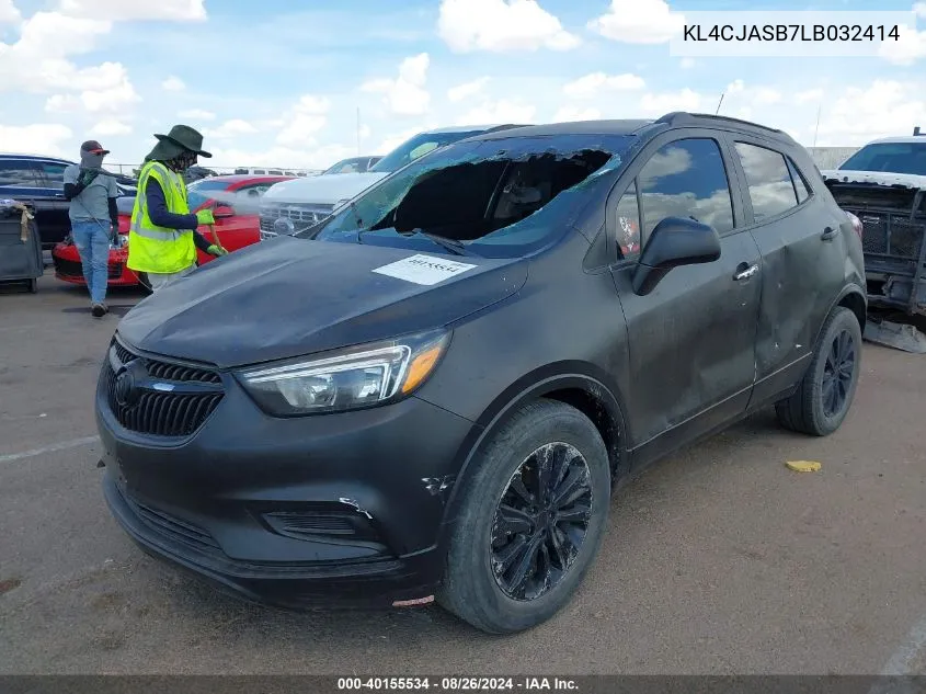 2020 Buick Encore Fwd Preferred VIN: KL4CJASB7LB032414 Lot: 40155534