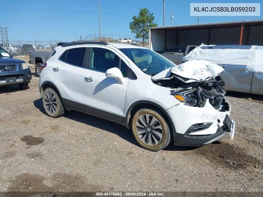 2020 Buick Encore Fwd Essence VIN: KL4CJCSB3LB059203 Lot: 40176862