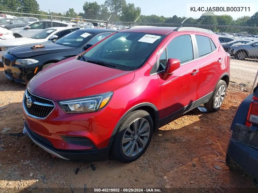 KL4CJASB0LB003711 2020 Buick Encore Fwd Preferred