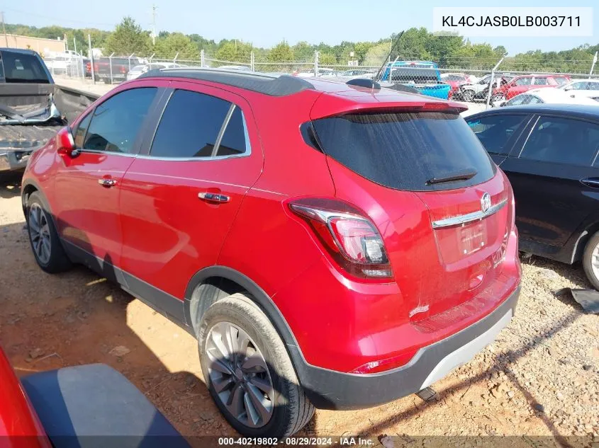 KL4CJASB0LB003711 2020 Buick Encore Fwd Preferred