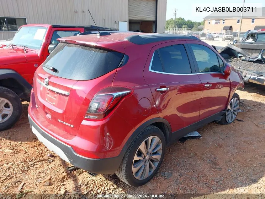 KL4CJASB0LB003711 2020 Buick Encore Fwd Preferred