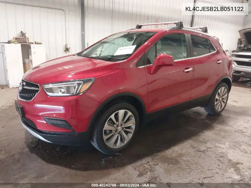 KL4CJESB2LB051122 2020 Buick Encore Awd Preferred