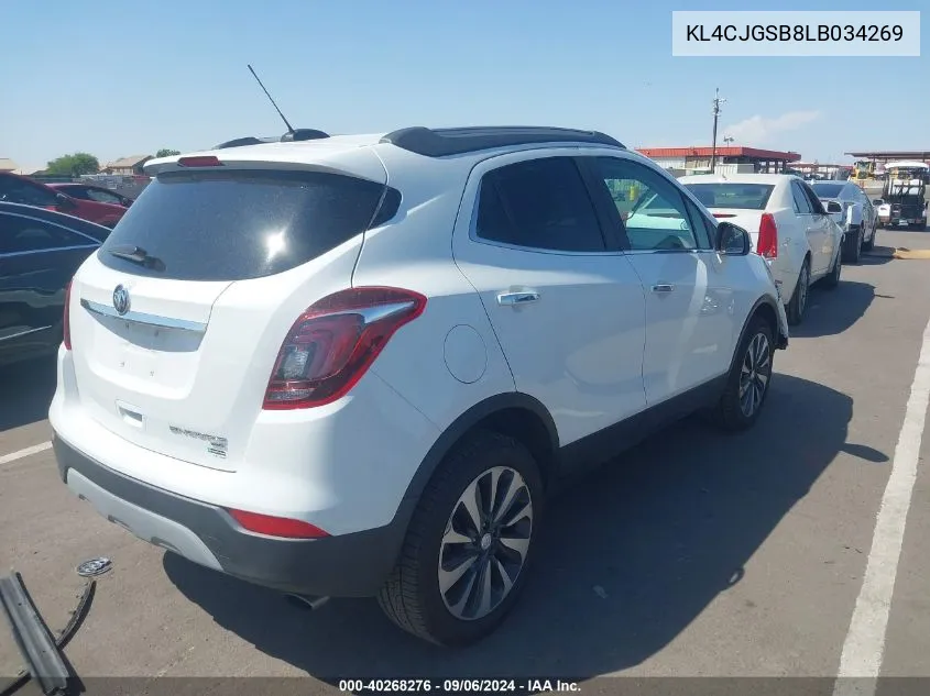 KL4CJGSB8LB034269 2020 Buick Encore Awd Essence