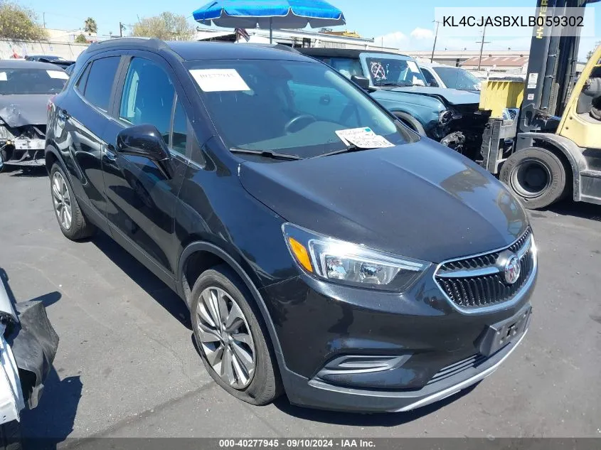 2020 Buick Encore Fwd Preferred VIN: KL4CJASBXLB059302 Lot: 40277945