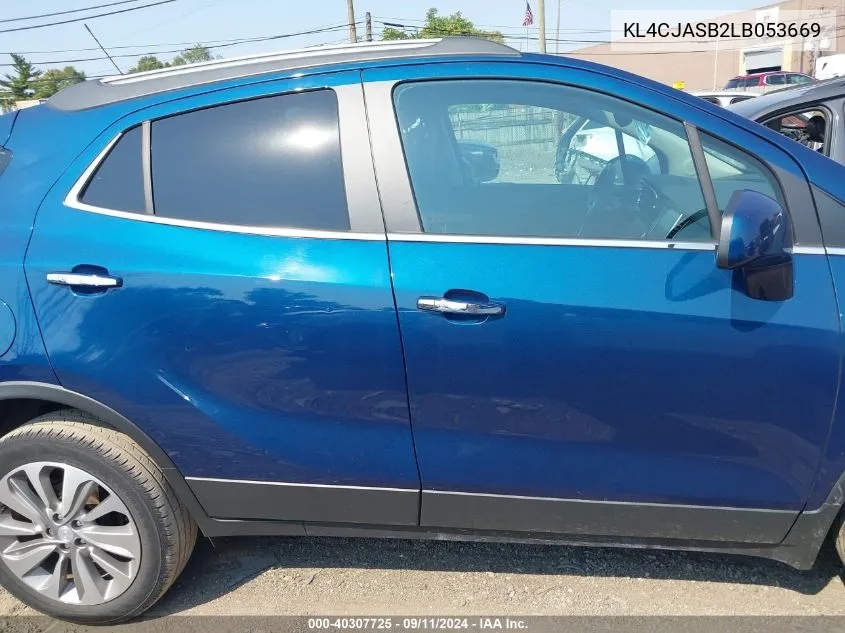 2020 Buick Encore Fwd Preferred VIN: KL4CJASB2LB053669 Lot: 40307725