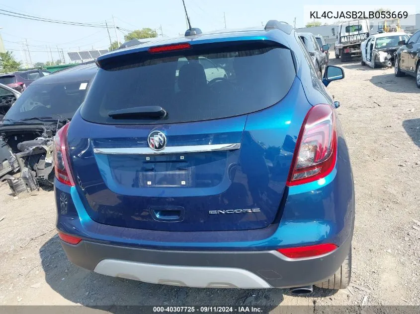 2020 Buick Encore Fwd Preferred VIN: KL4CJASB2LB053669 Lot: 40307725