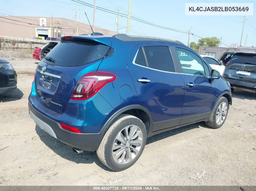 KL4CJASB2LB053669 2020 Buick Encore Fwd Preferred