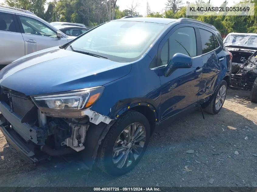 2020 Buick Encore Fwd Preferred VIN: KL4CJASB2LB053669 Lot: 40307725