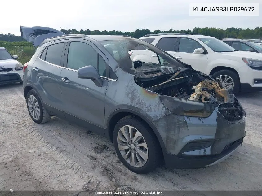 KL4CJASB3LB029672 2020 Buick Encore Preferred