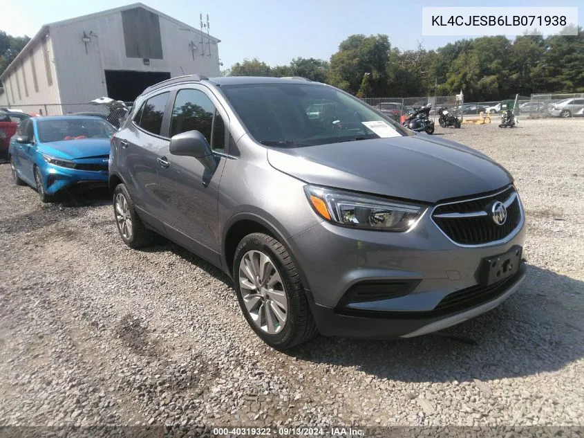 KL4CJESB6LB071938 2020 Buick Encore Awd Preferred