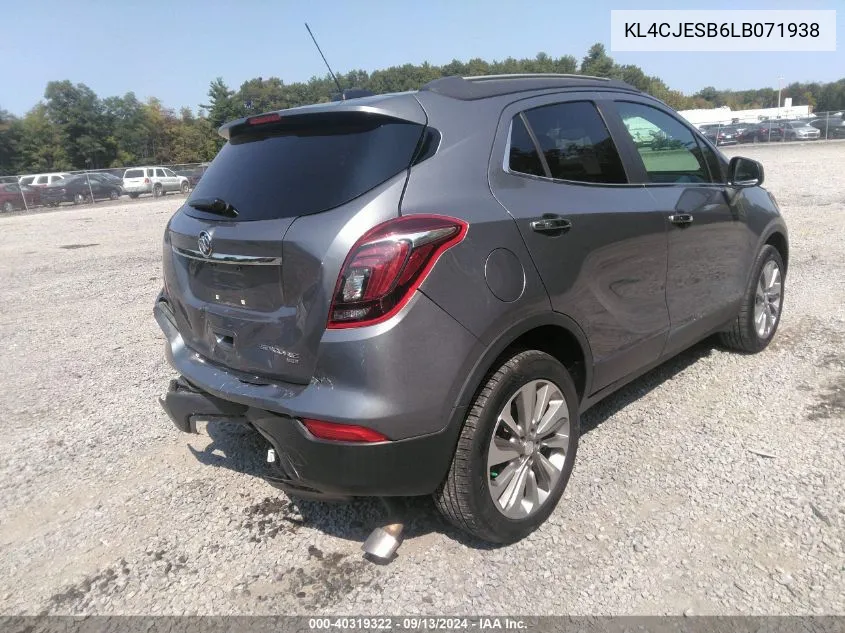 KL4CJESB6LB071938 2020 Buick Encore Awd Preferred