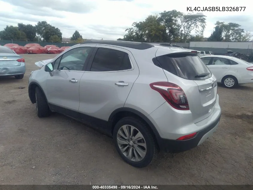 2020 Buick Encore Fwd Preferred VIN: KL4CJASB5LB326877 Lot: 40335498