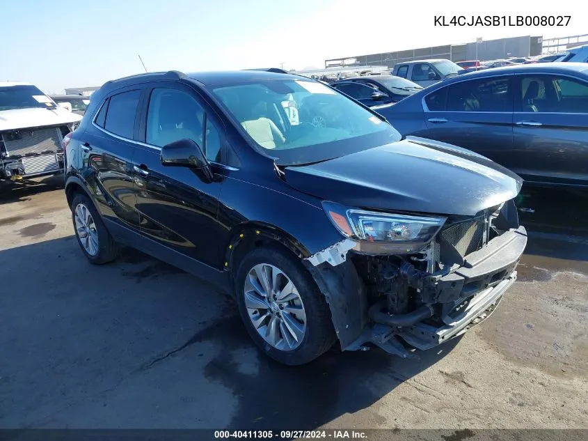 2020 Buick Encore Fwd Preferred VIN: KL4CJASB1LB008027 Lot: 40411305