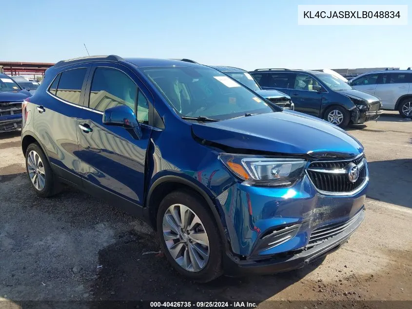 2020 Buick Encore Fwd Preferred VIN: KL4CJASBXLB048834 Lot: 40426735