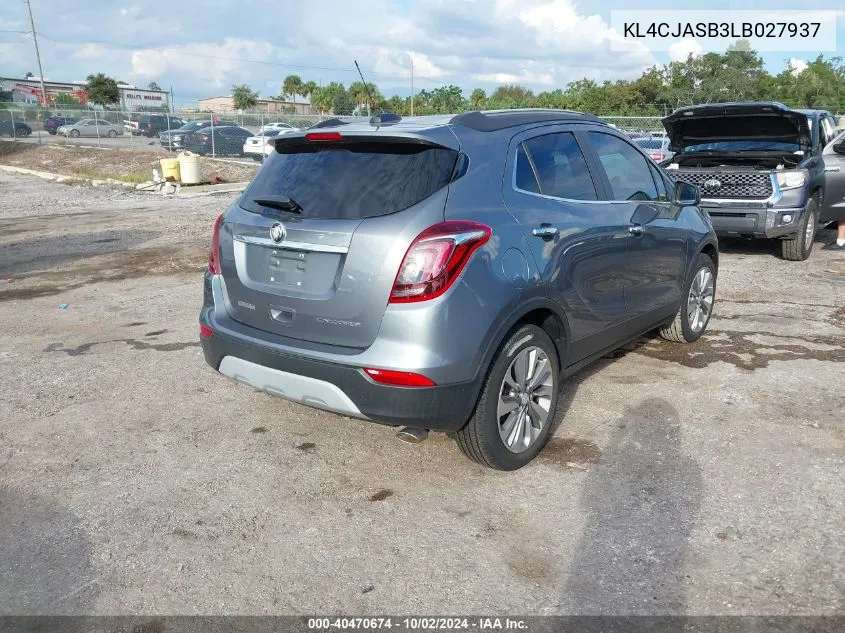 KL4CJASB3LB027937 2020 Buick Encore Fwd Preferred