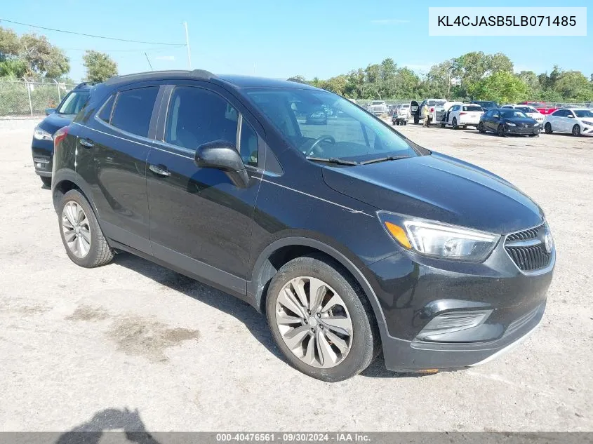 2020 Buick Encore Fwd Preferred VIN: KL4CJASB5LB071485 Lot: 40476561