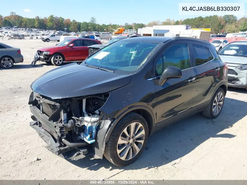 2020 Buick Encore Fwd Preferred VIN: KL4CJASB6LB330307 Lot: 40733955