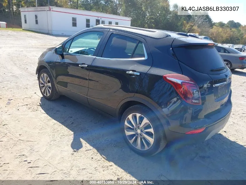 2020 Buick Encore Fwd Preferred VIN: KL4CJASB6LB330307 Lot: 40733955