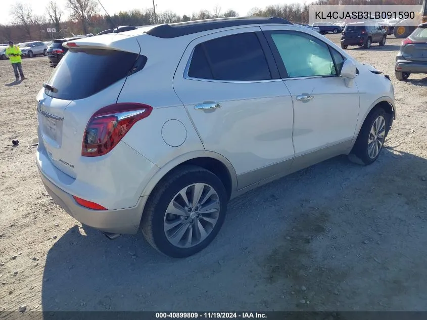 2020 Buick Encore Fwd Preferred VIN: KL4CJASB3LB091590 Lot: 40899809