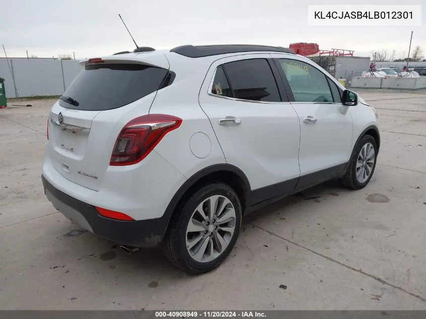 2020 Buick Encore Fwd Preferred VIN: KL4CJASB4LB012301 Lot: 40908949