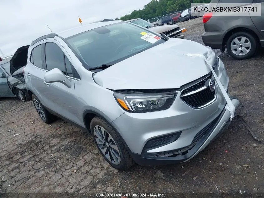 KL4CJASBXMB317741 2021 Buick Encore Fwd Preferred