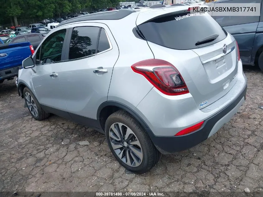 KL4CJASBXMB317741 2021 Buick Encore Fwd Preferred