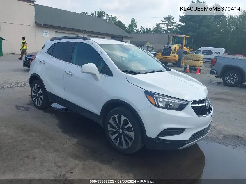 2021 Buick Encore Awd Preferred VIN: KL4CJESM6MB370414 Lot: 39967225