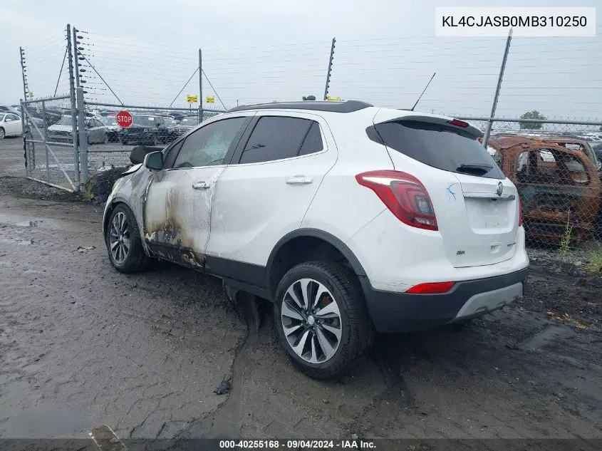 2021 Buick Encore Fwd Preferred VIN: KL4CJASB0MB310250 Lot: 40255168