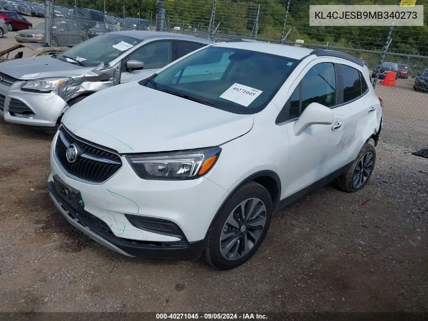 2021 Buick Encore Awd Preferred VIN: KL4CJESB9MB340273 Lot: 40271045