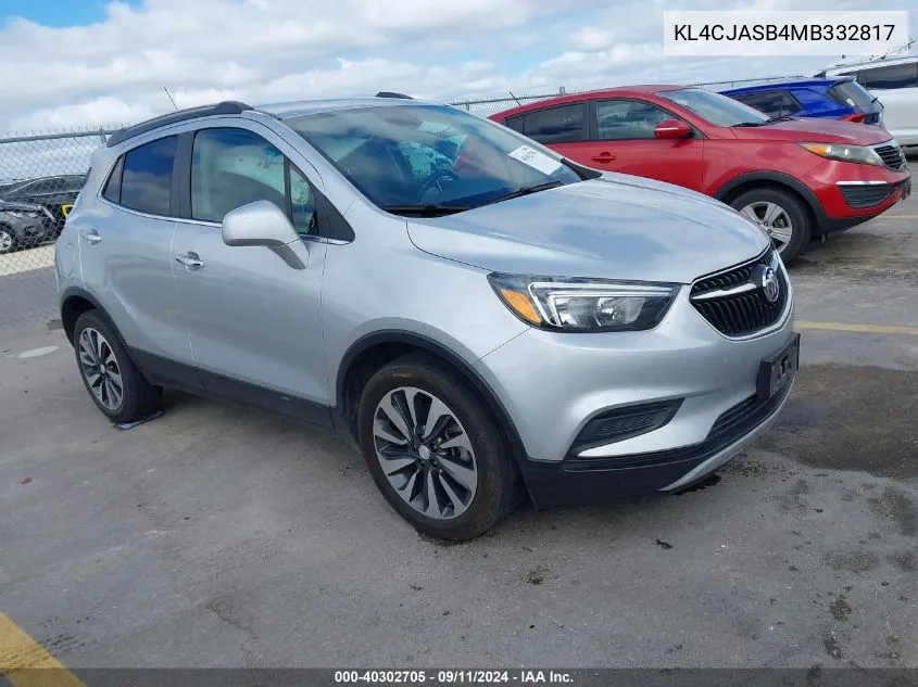 2021 Buick Encore Preferred VIN: KL4CJASB4MB332817 Lot: 40302705