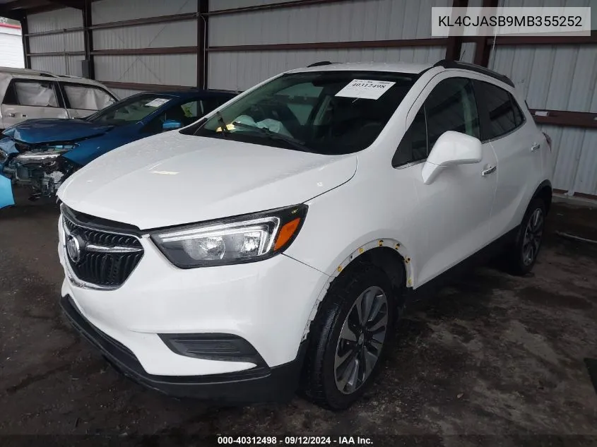 2021 Buick Encore Fwd Preferred VIN: KL4CJASB9MB355252 Lot: 40312498