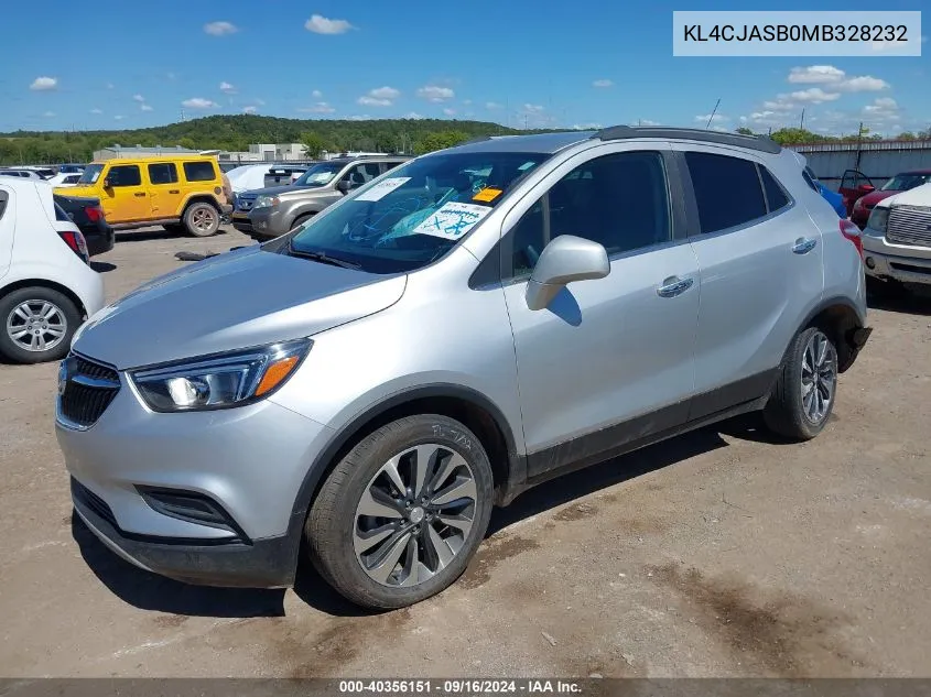 2021 Buick Encore Fwd Preferred VIN: KL4CJASB0MB328232 Lot: 40356151